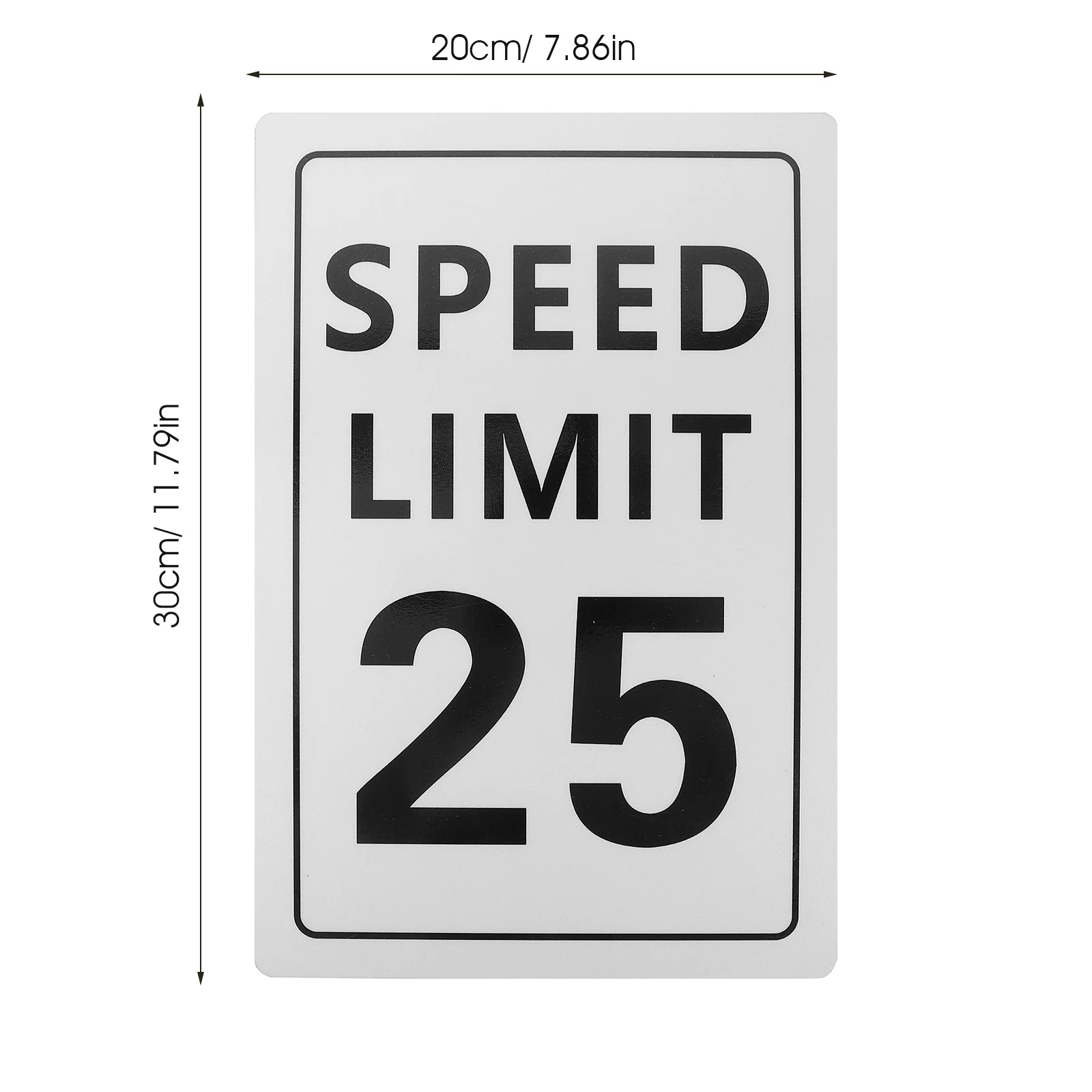 Speed Limit Metal Sign Durable Weatherproof Road Safety Warning Sign for Driveway Traffic Road Signs Signs