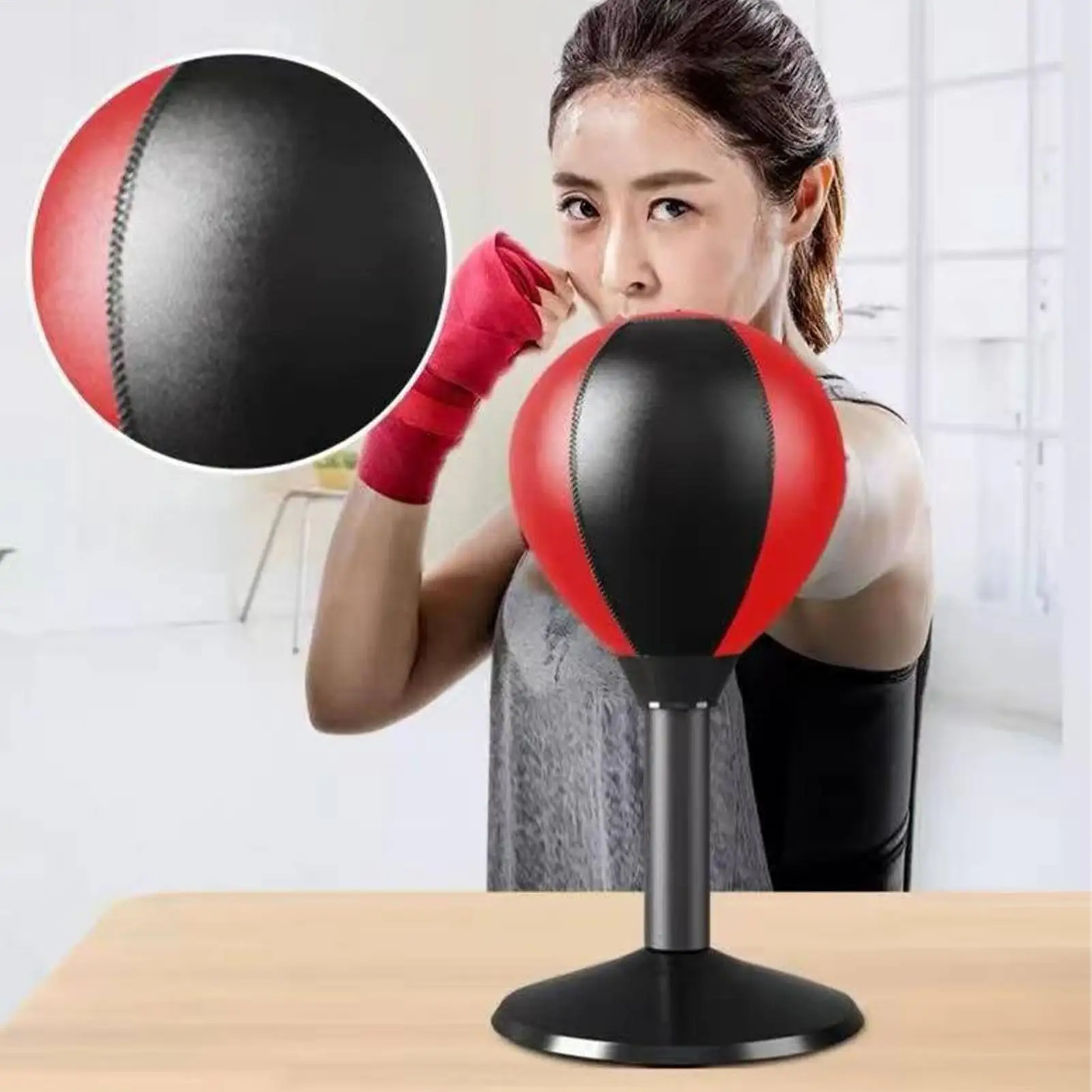 

Home Gym Punching Ball with Strong Suction Desk Mount Boxing Bag Portable Fitness Toy for Adults, Playroom School Wall Workout