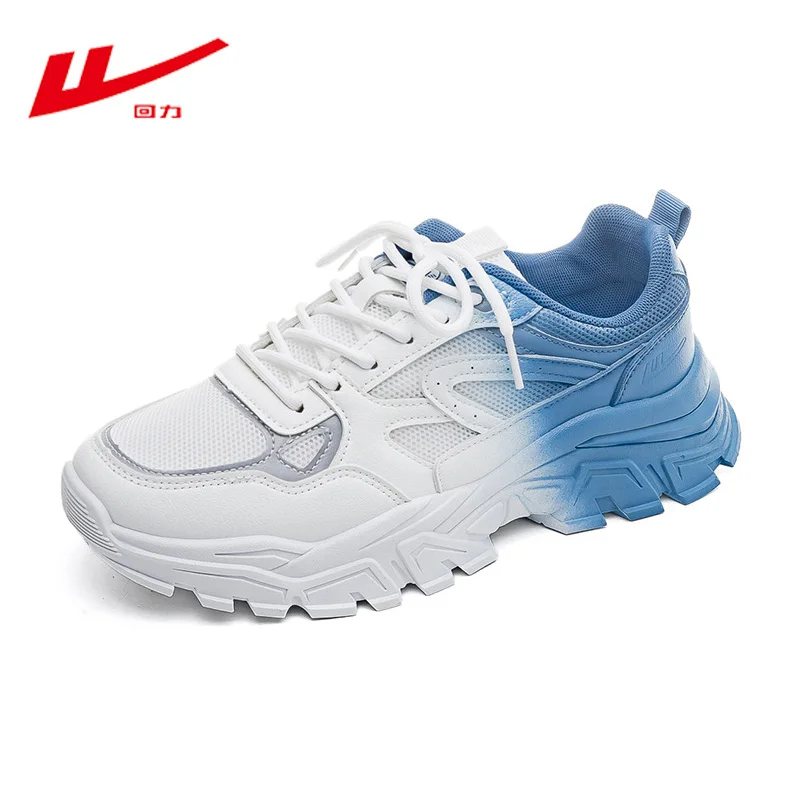 

WARRIOR Women Klein Blue Gradient Color Clunky Sneaker Size 35-44 Tenis Luxury Trainer Shoes Fashion Running Shoes for Men