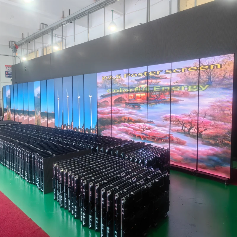 Factory Price 2024 P2.5 LED Poster Screen Excellent Visual Impact for Video Advertising Hot Market Floor Stand Display