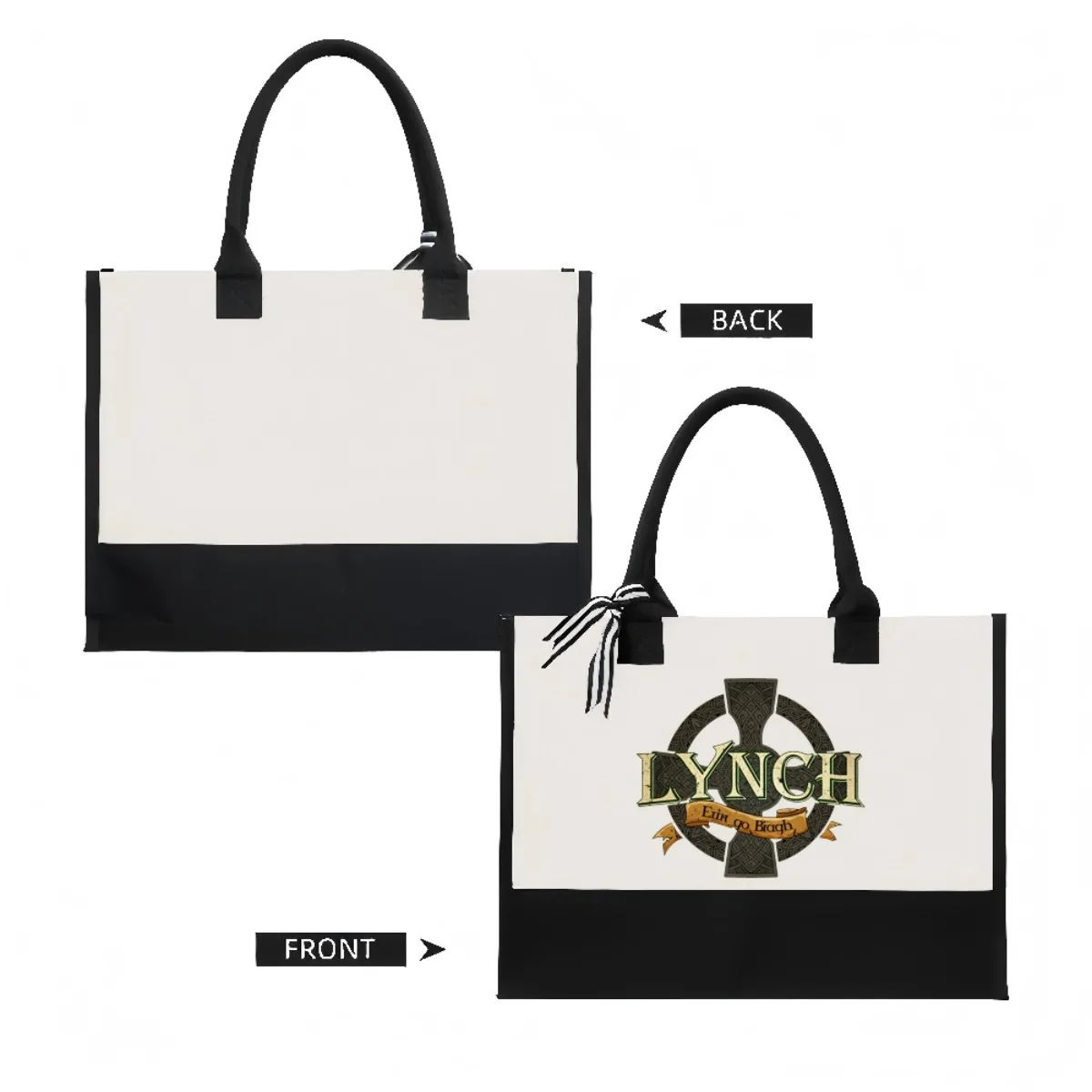 LYNCH 2026 جديد وصول موضة عملية واسعة قابلة لإعادة الاستخدام حمل حقيبة نمط طباعة 2 لهجة الثقيلة حقيبة كتف كبيرة لجميع D