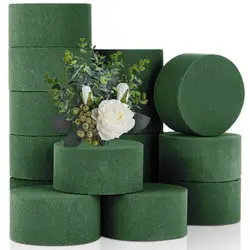 8-20cm Round Flower Foam Block LDPE Soft Keep Moisture Versatile Flower Foam Block DIY Craft Floral Arrangement Garden Supplies