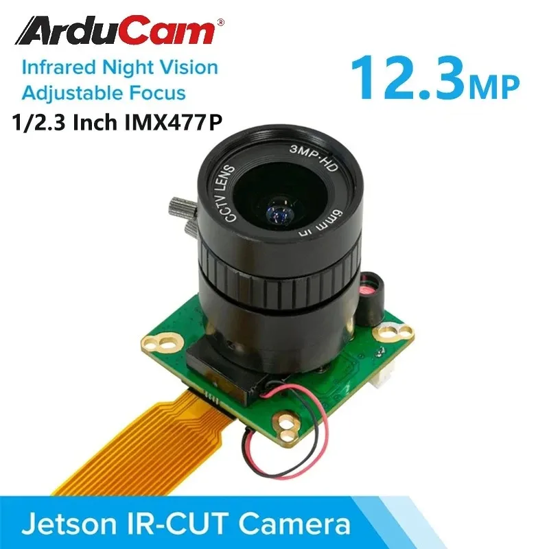 Glow Arducam, câmera NX 12,3 MP 1/2,3 polegadas IMX477P IR-CUT com lente CS de 6 mm de alta qualidade