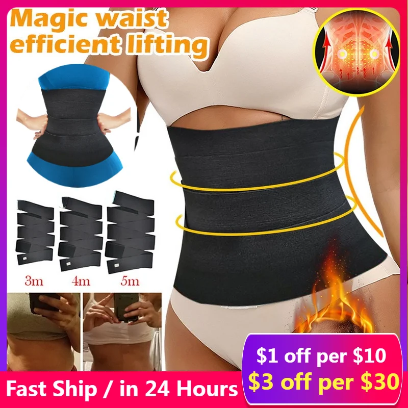 

Body Shaper Snatch Me Up Bandage Wrap Waist Trainer Shaperwear Belt Women Slimming Tummy Belt Corset Top Stretch Bands Cincher