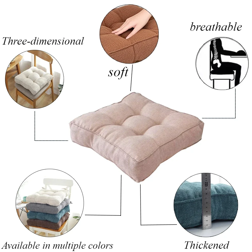 Cojines cuadrados gruesos Para sofá, alfombrillas decorativas Para tumbona de jardín/almohadillas para ventana de bahía, Cojines Decorativos Para Sofá, 1 ud.