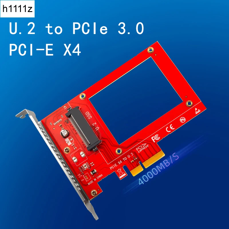 

Переходник U.2 на PCIE X4, переходник PCI Express, универсальная плата со слотом Gen3.0 4X 8X 16X, 4000 Φ PCI-E на жесткий диск U.2 SSD, конвертировать карту