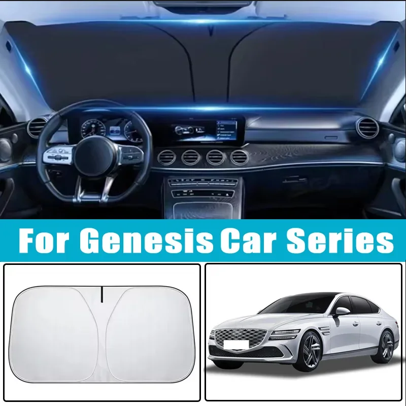 

Car Windshield Sunshade for Genesis G70 G80 G90 GV60 GV70 GV80 Front Window Sun Shade Heat Insulation Auto Accessories