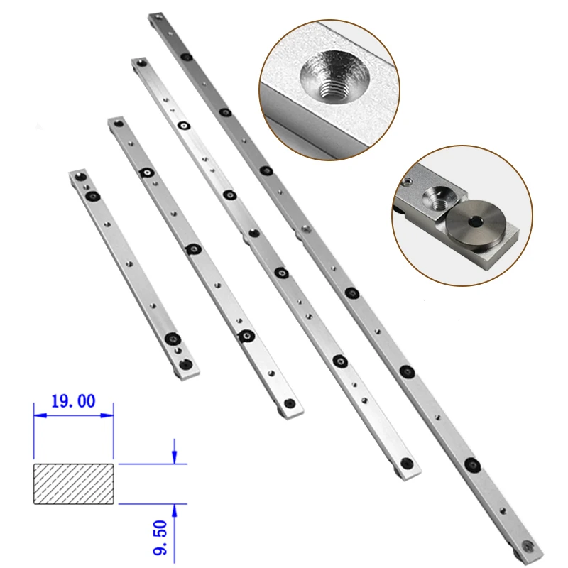 300/450/650mm Aluminium Alloy T-tracks Slot Miter Bar Slider Table Saw Miter Gauge Rod Woodworking Tools DIY