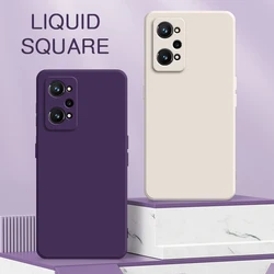 Square Liquid Silicone Phone Case for Realme Q5 Pro Carnival Q5i 5G Soft Back Cover 360 Protective Shockproof RealmeQ5 Q5Pro Bag