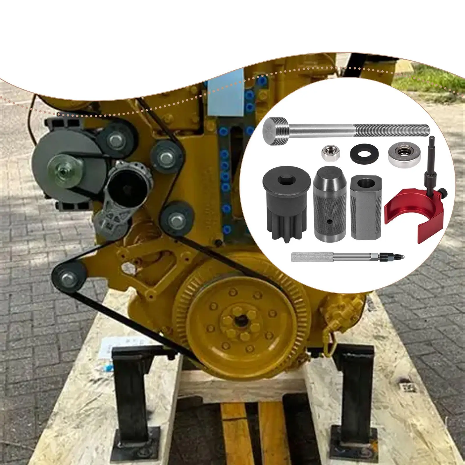 

9U-6891 Sleeve Cup Remover Installer Tool Engine Barring Installation for 3406E, C-15, C-16 Reliable