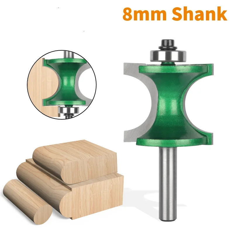 8MM Shank Bull Nose Radius Bit Router Bit Carbide Cutters Woodworking Milling Cutter For Wood Bit Face Mill End Mill Tools