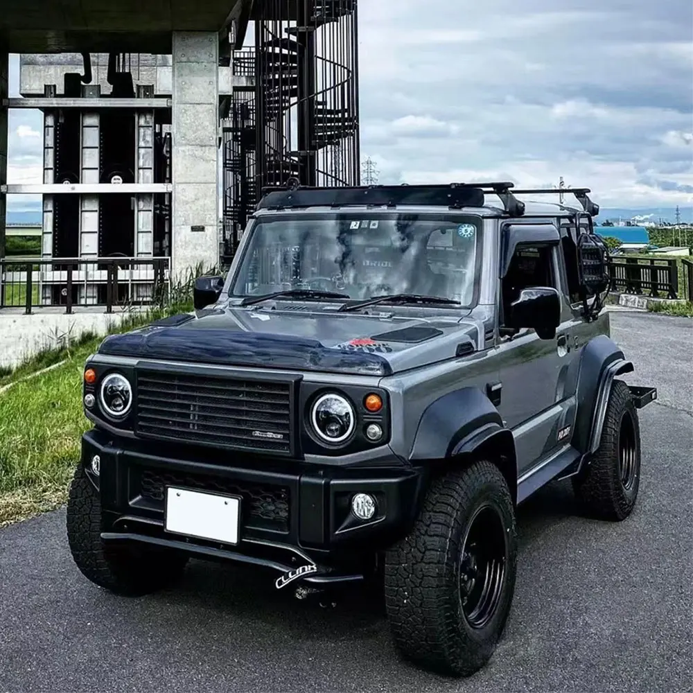 For Suzuki Jimny JB64 JB74 2019-2023 Car Grill LITTLE D Racing Grills ABS Defender Style Mesh Front Grille Cover Car Accessories