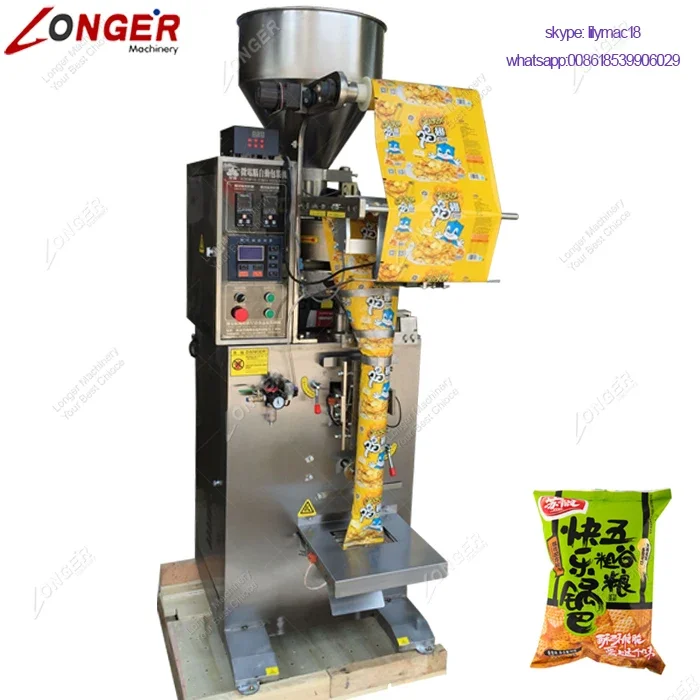 Commercial Used Auto Popcorn Gram Effervescent Tablets Vffs Vertical Packaging Granule Packing Machinery In India