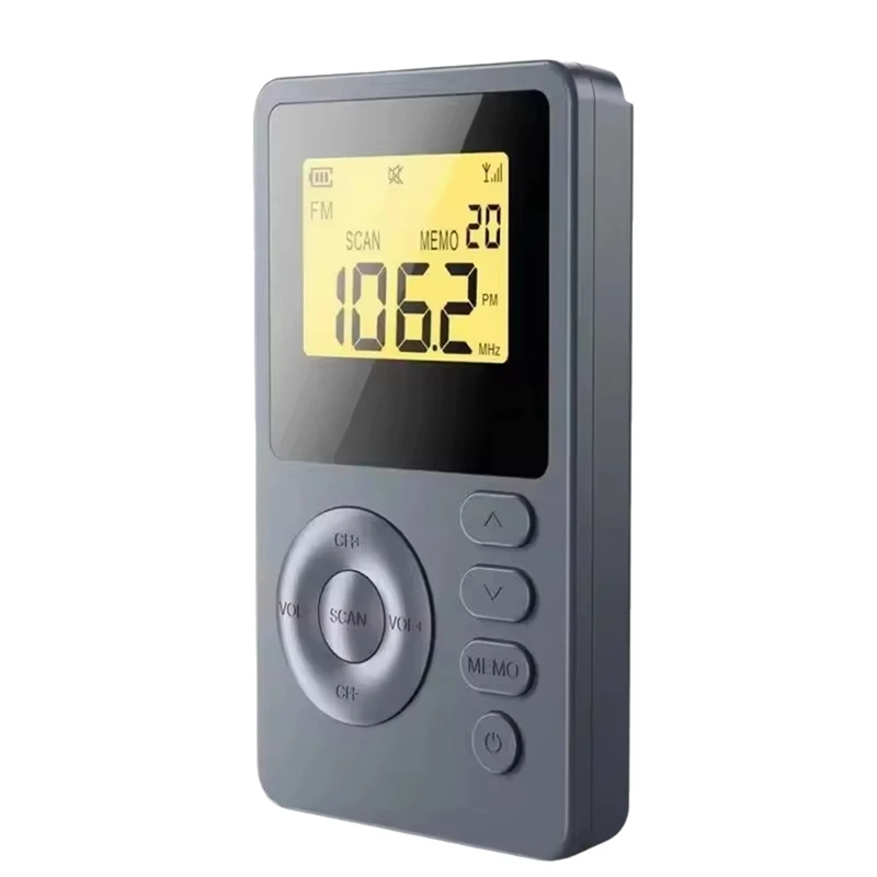 FM/AM Mini Radyo Yayın Ekipmanı Dijital Oynatıcı Küçük Cep Stereo Kulaklık Tarzı Çok Bantlı Fm Radyo