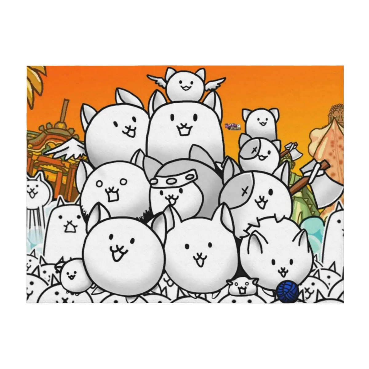 Battle Cats Throw Blanket Beautifuls For Baby Custom Soft Plush Plaid Blankets