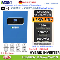 11KW Hybrid Solar Inverter 6.2KW 4.2KW MPPT Pure Sine 48V 24V Solar Inverter Off/On Grid 230V 160A 120A Solar Charger PV 500V