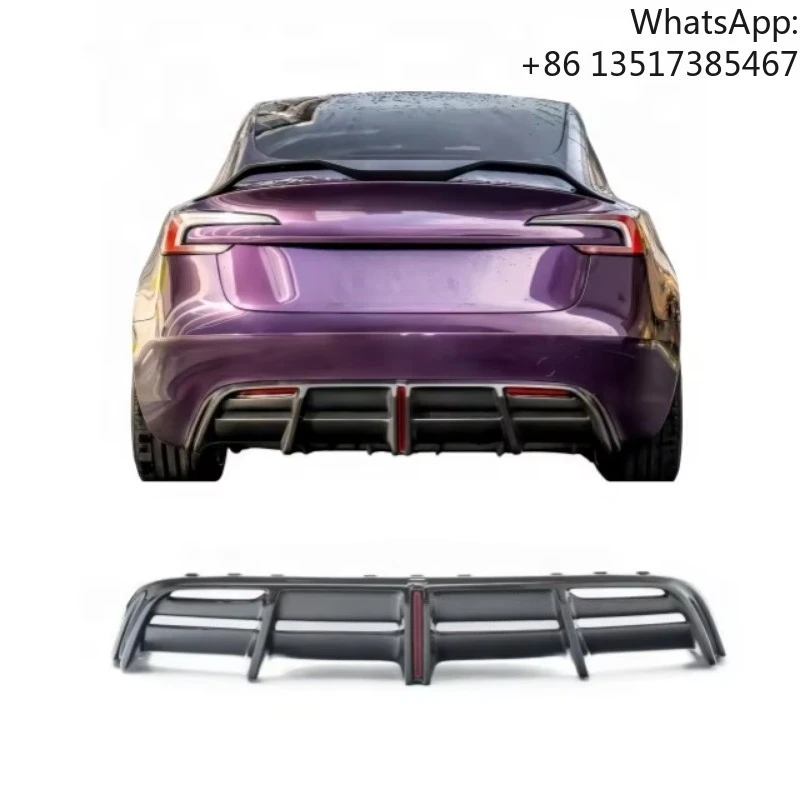 

For Tesla Model 3 Upgrades Carbon Fiber Rear Lips for Models 2023-2026