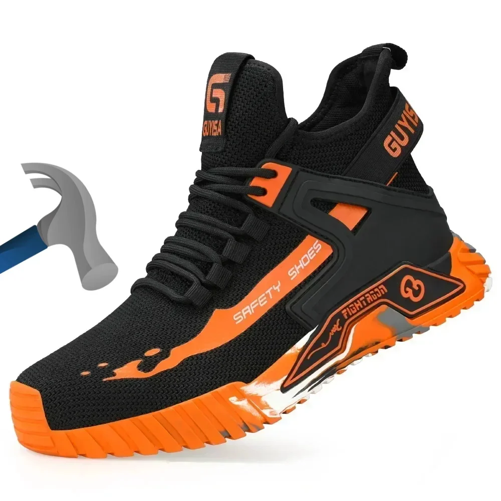 

Высокие защитные ботинки для мужчин со стальным носком, рабочие ботинки для мужчин, защитные ботинки с защитой от проколов для женщин, рабочие защитные сапоги для мужчин, неразрушимые ботинки