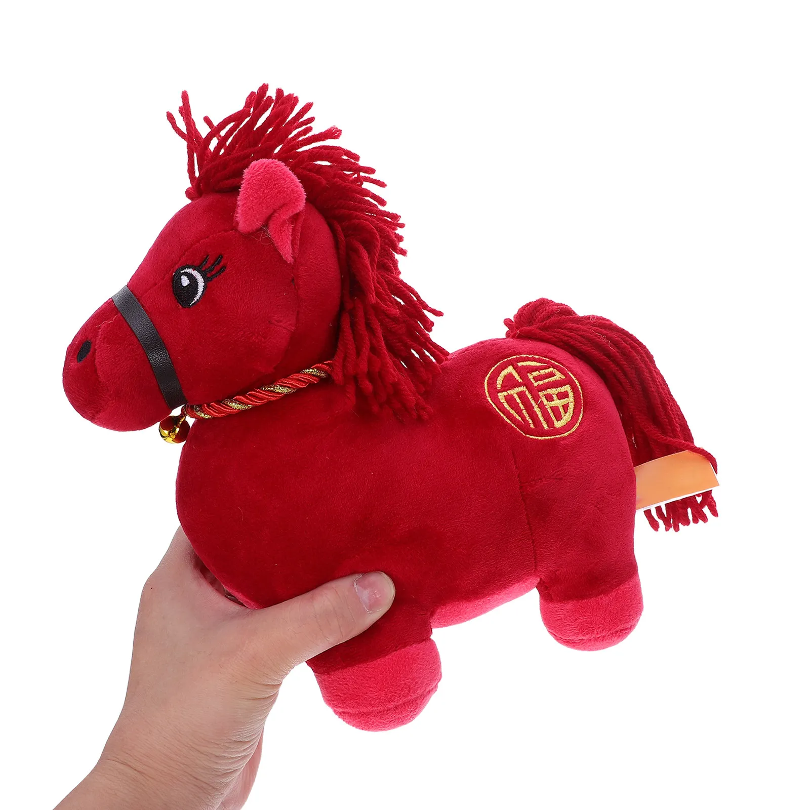 Peluche a forma di cavallo realistico per bambini - Morbido e confortevole per la decorazione della casa - Regalo mascotte per la celebrazione dell'Anno del Cavallo 2026