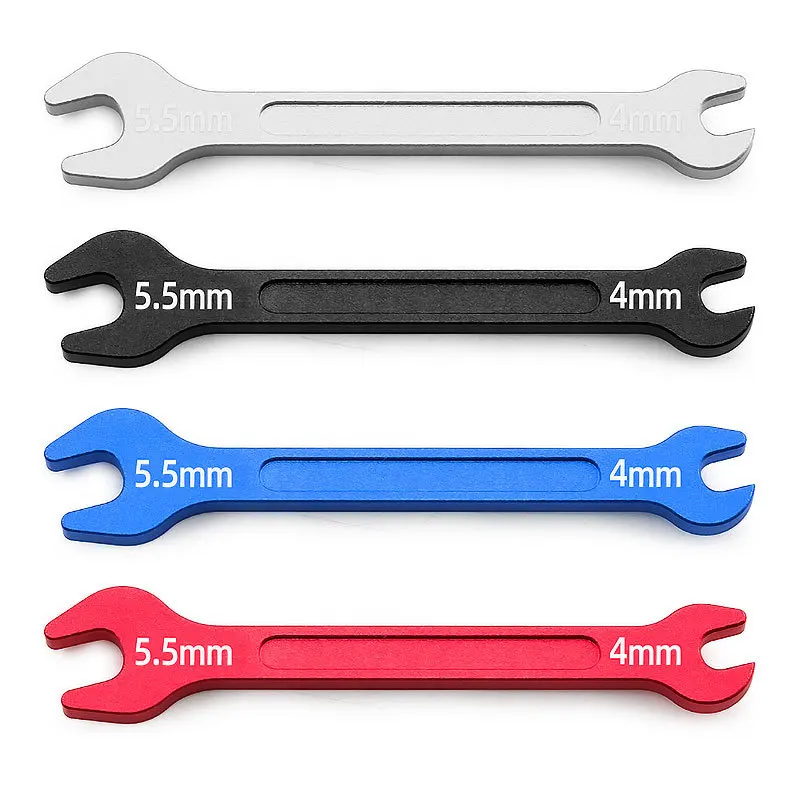 

7075 Aluminum Turnbuckle Wrench 4.0mm & 5.5mm for RC Car, Boat & Airplane, Linkage Rod Adjustment Tool for M2 M3 Nuts