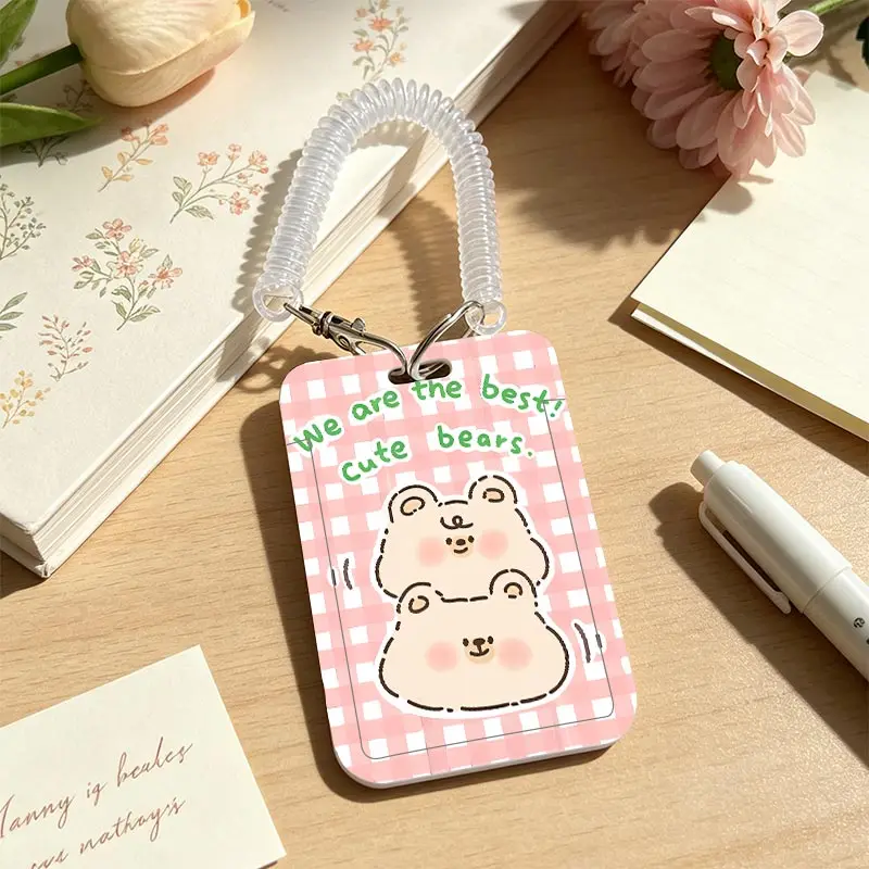 Card Sleeve for Pendant Keychain Kpop Photocard Holder Student Bus/Meal Card Protection Case Credential Badge Holder