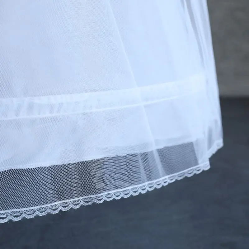 여자 화이트 웨딩 페티코트 2 후프 더블 레이어 신부 Crinolines Tulle 그물 Underskirt 하프 슬립 볼 가운 드레스