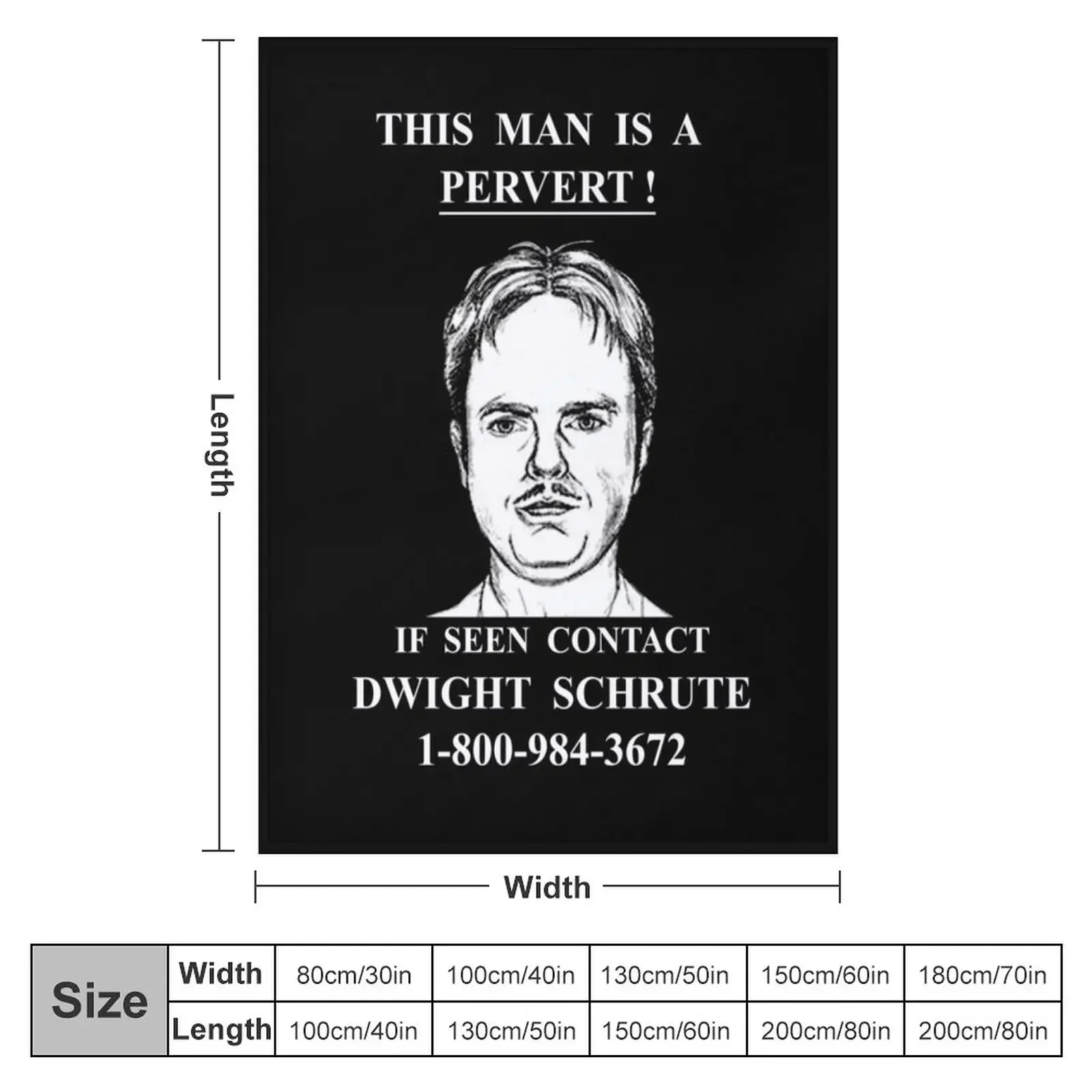 If Seen Contact Dwight Schrute Throw Blanket Blankets For Bed christmas gifts Blankets