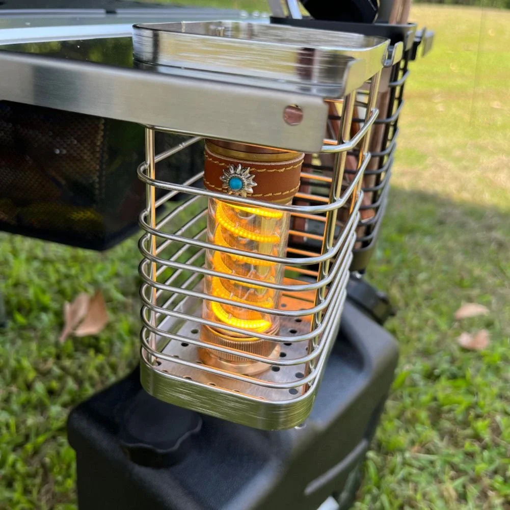 

Outdoor Igt Side Hanging Chopstick Cage Stainless Steel Tableware Drain Basket Camping Igt Storage Basket Removable New