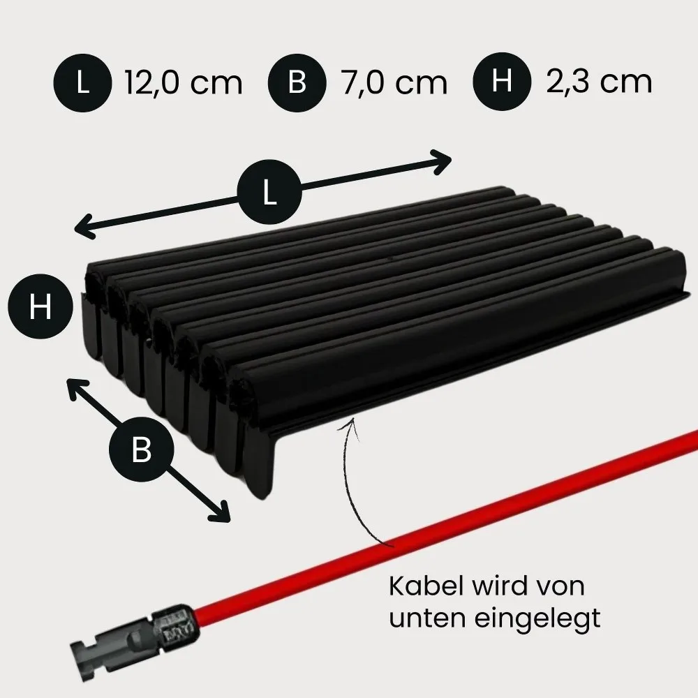 TPR Solar Roof Cable Entry Kit Waterproof Multi-Channel Solar Cable Entry Seal Grooved Structure Flexible