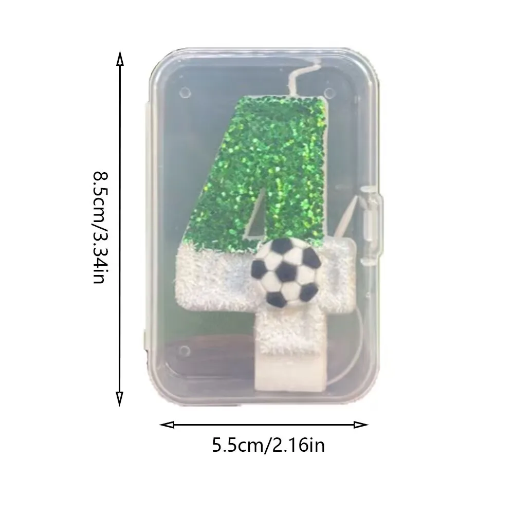 1PC Happy Birthday Football Candles Cake Soccer Candles Number 0-9 Digital Candle Party Wedding Cake Candle Party Cakes Deco