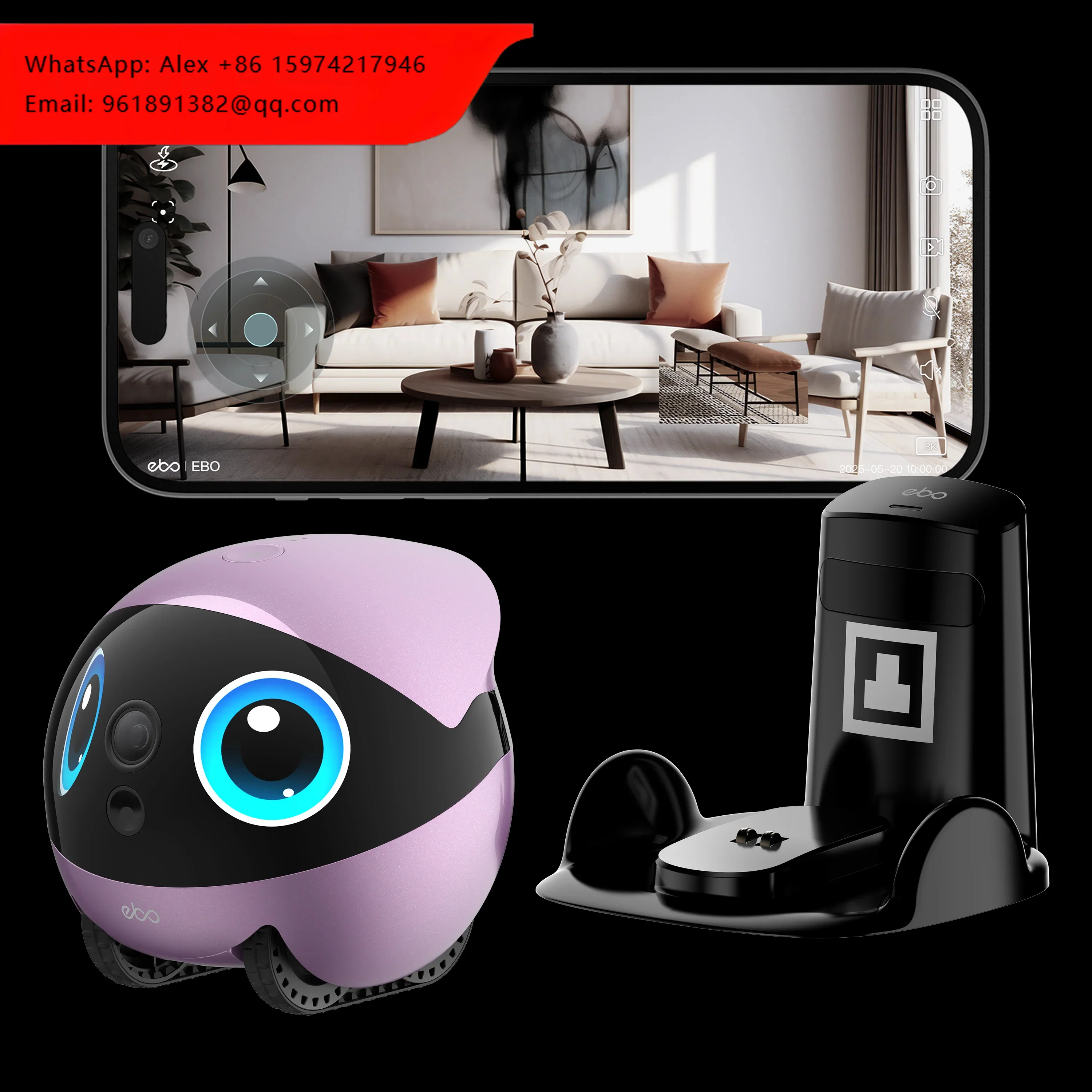 

EBO AIR 2 PLUS Smart Pet Companion Robot With 3K Camera, Video Call & AI Patrol Function