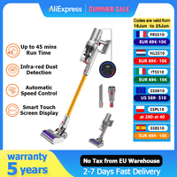 Liectroux i10 Handheld Cordless Wireless Vacuum Cleaner for Home Appliance,27KPA,Smart Dust Detction,Big Touch Screen,Auto Speed