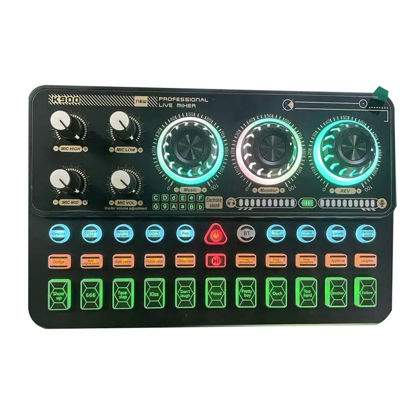 Top Deals SK900 K900 Mixer Live Equipment Mobile Phone Computer USB External Sound Card Portable Device Sound Card English Versi