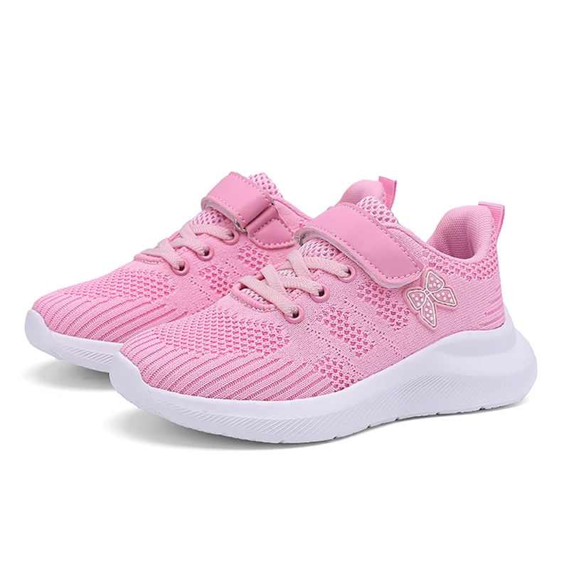 Niedliche Mädchen-Freizeitschuhe, leichte Mesh-Laufschuhe für Studenten und Kinder, flache, bequeme Wanderschuhe, rutschfest – Detail 15