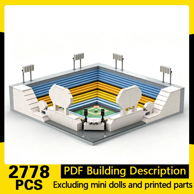 City Street View Model MOC Building Bricks Baseball Stadium Modular Technology Gifts Holiday Assemble Toys Suit Display