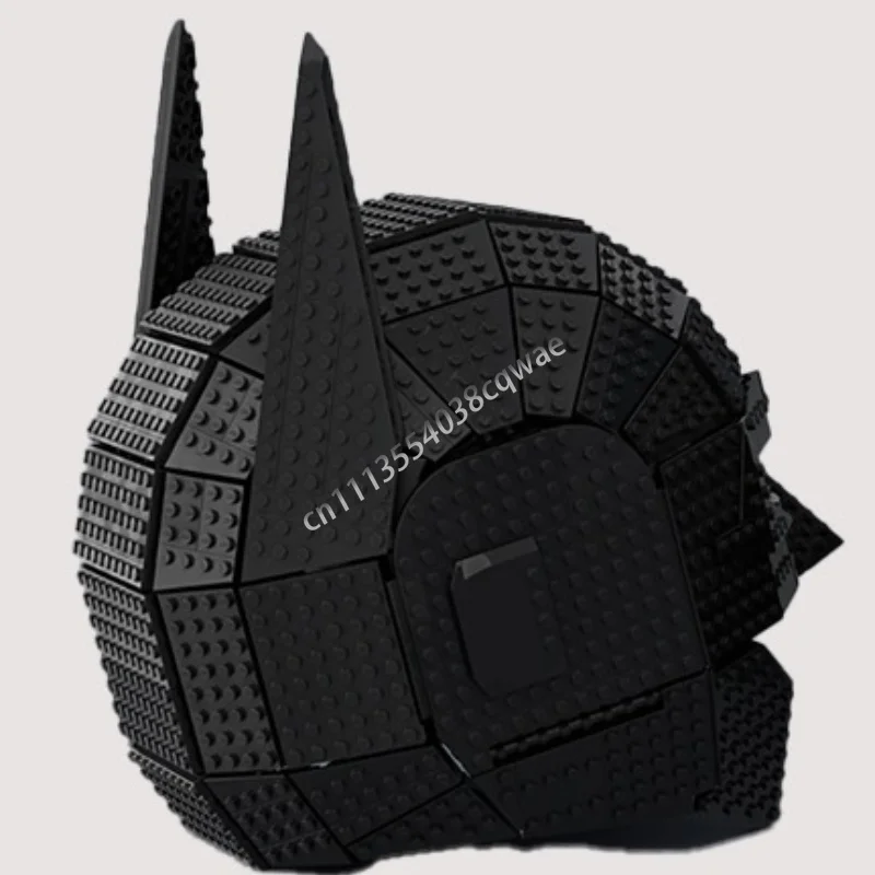 NEW 1342PCS Black Hero Mask MOC Model Custom DIY Assembly Creative Wearable Building Blocks Toy Popular Collectible Display Gift