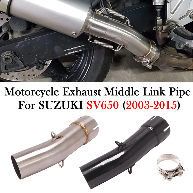 Slip On For SUZUKI SV650 SV 650 650X 650S 2003 - 2014 2015 Motorcycle Exhaust Escape Moto Muffler Modify 51MM Middle Link Pipe