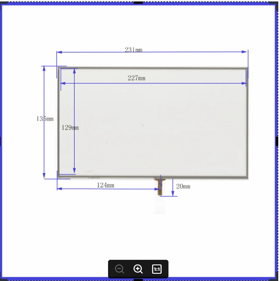 ZhiYuSun 231mm*135mm  10.2inch 4-wire resistive touch panel for Car DVD, 231*135 this is compatible AT 070 AI 10.2