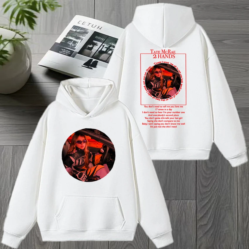 

Hot Singer Tate McRae So Close to What Poster Double Sided print Hoodies Men women fashion Y2k Sweatshirt Unisex Fleece pullover