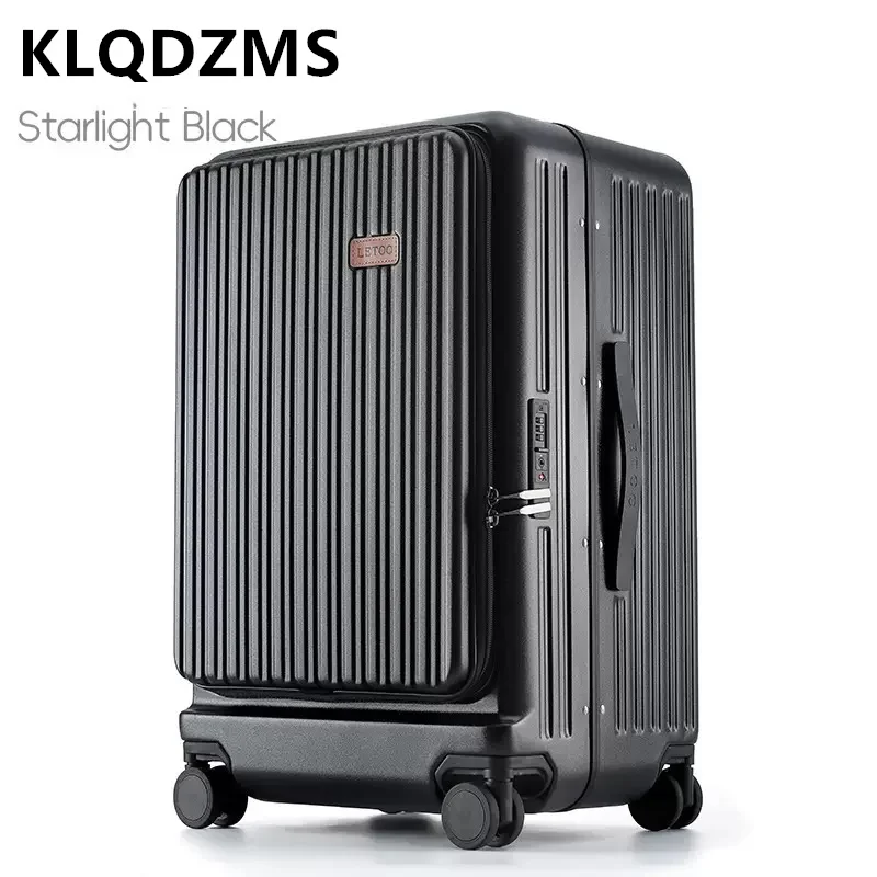 

COLENARA Side-opening Door Laptop Suitcase 20 Inch Portable Cabin USB Charging Rolling Luggage Compartment With Cup Holder