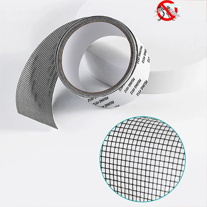 Summer Window Screen Repair Tape Self Adhesive Mesh Tape Net Door Fix Patch Anti Insect Mosquito Mesh Broken Holes Repairing