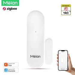 Meian Zigbee Door Window Sensor, Tuya Wifi Door Opening Sensor, Magnetic Window Door Open/Close Detector, Smart Home Security