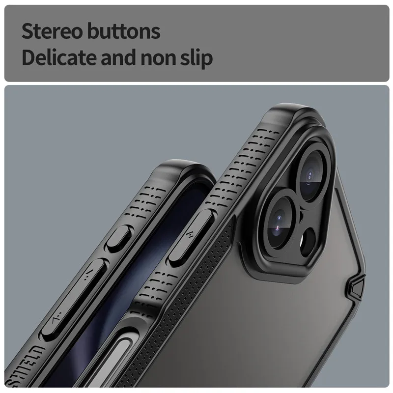 For iPhone 16 Case iPhone 17e 17 Air 16 Pro Max 16e Cover TPU Border Matte Bumper Protective Phone Cases For iPhone 16 Plus 17e
