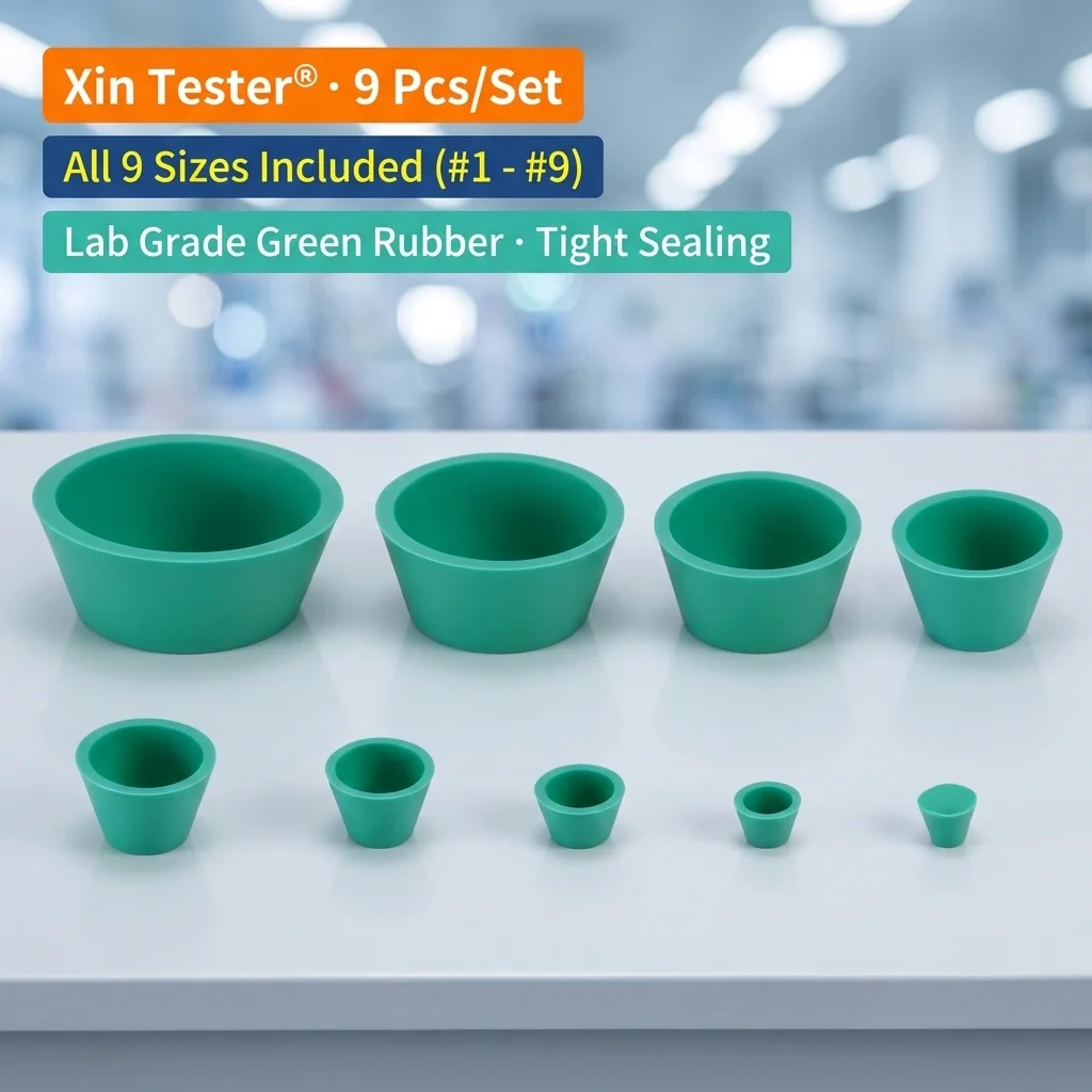 9PCS Set Lab Rubber Filter Adapter Cones Size #1‑#9 Multi‑Size Flexible Cone For Laboratory Funnel Sealing Connecting Sleeve Kit