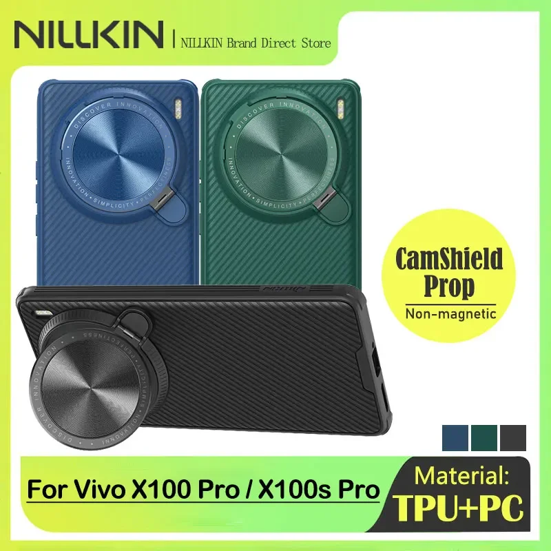 

for Vivo X100 Pro Case Nillkin CamShield Prop Case for VIVO X100s Pro Lens Privacy Cover with Camera Stand Adapt Len Camera Case