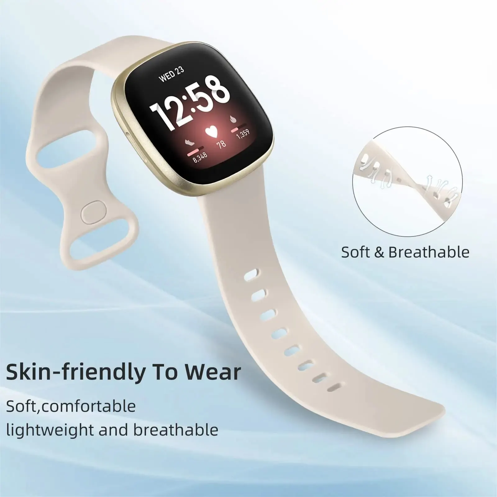 Silicone Strap for Fitbit Versa 4 3 Sense 2 band Smartwatch Accessories replacment wristband Sport Bracelet Fitbit Versa 3 Strap