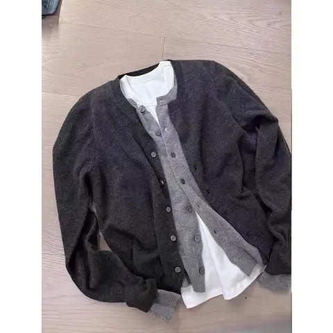 두꺼운 니트 가디건 청소년 캐주얼 두꺼운 니트 가디건 라운드넥 남성용 여성용 가디건 니트 가디건 니트 가디건