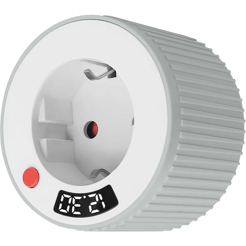A27F-Countdown Timer Socket, Digital Timer Single Switch Rotating 15 Minutes To 24 Hours With LED Display EU Plug