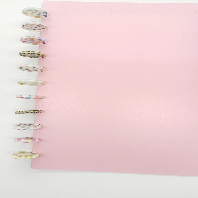 35mm Mushroom Hole Loose-leaf Book Binding Disc Plastic Material 12pcs Binding Ring Buckle Office Binding Supplies