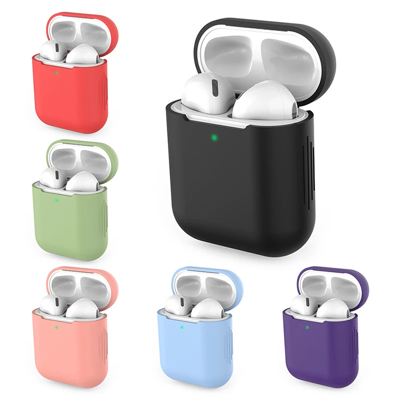 Silicone Case For Apple Airpods 1st 2nd generation Case Headphones Cover Protective Case Anti-drop Housing For Airpods 1 2 Case